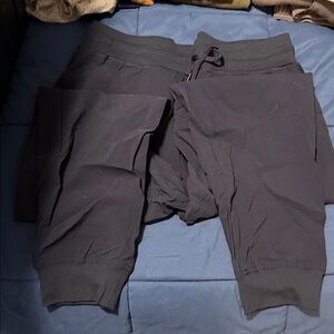 CRZ YOGA Black Jogger Pants with Drawstring Waist